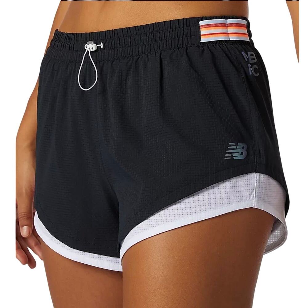New Balance Q Speed Fuel Shorts, Black, Running Workout Gym, Women's Medium